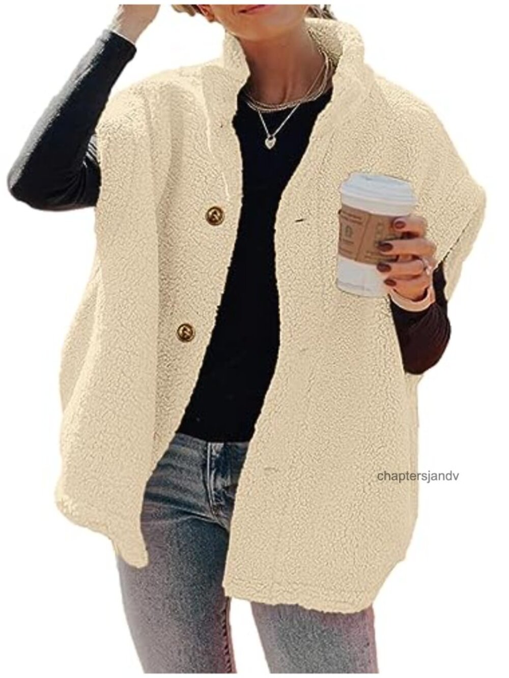 Fuzzy Fleece Sherpa Vest Oversized Warm Sleeveless Outerwear Women